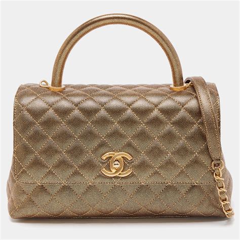 chanel round top handle bag|Chanel small bag with handle.